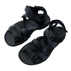 Zara Black Sandals with Adjustable Straps and Durable Sole